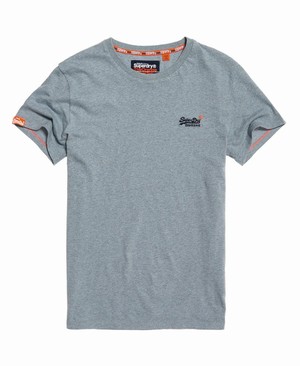 Superdry Orange Label Organic Cotton Vintage Férfi Pólók Kék | ARHEF1084